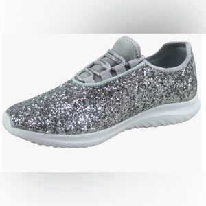 Women's Glitter Sneakers - Silver.  NWT and Box